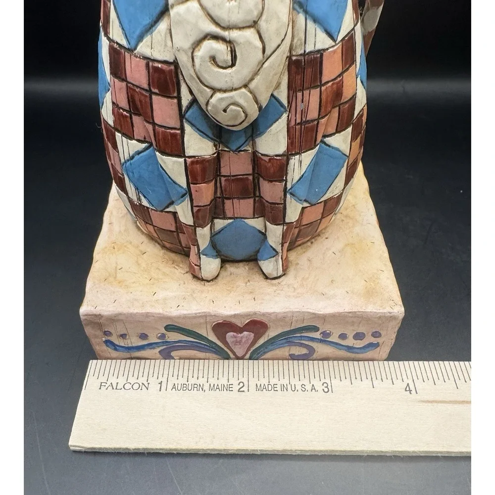 Jim Shore Abigail Patchwork Fat Cat Figurine Heartwood Creek 2003 Enesco 6